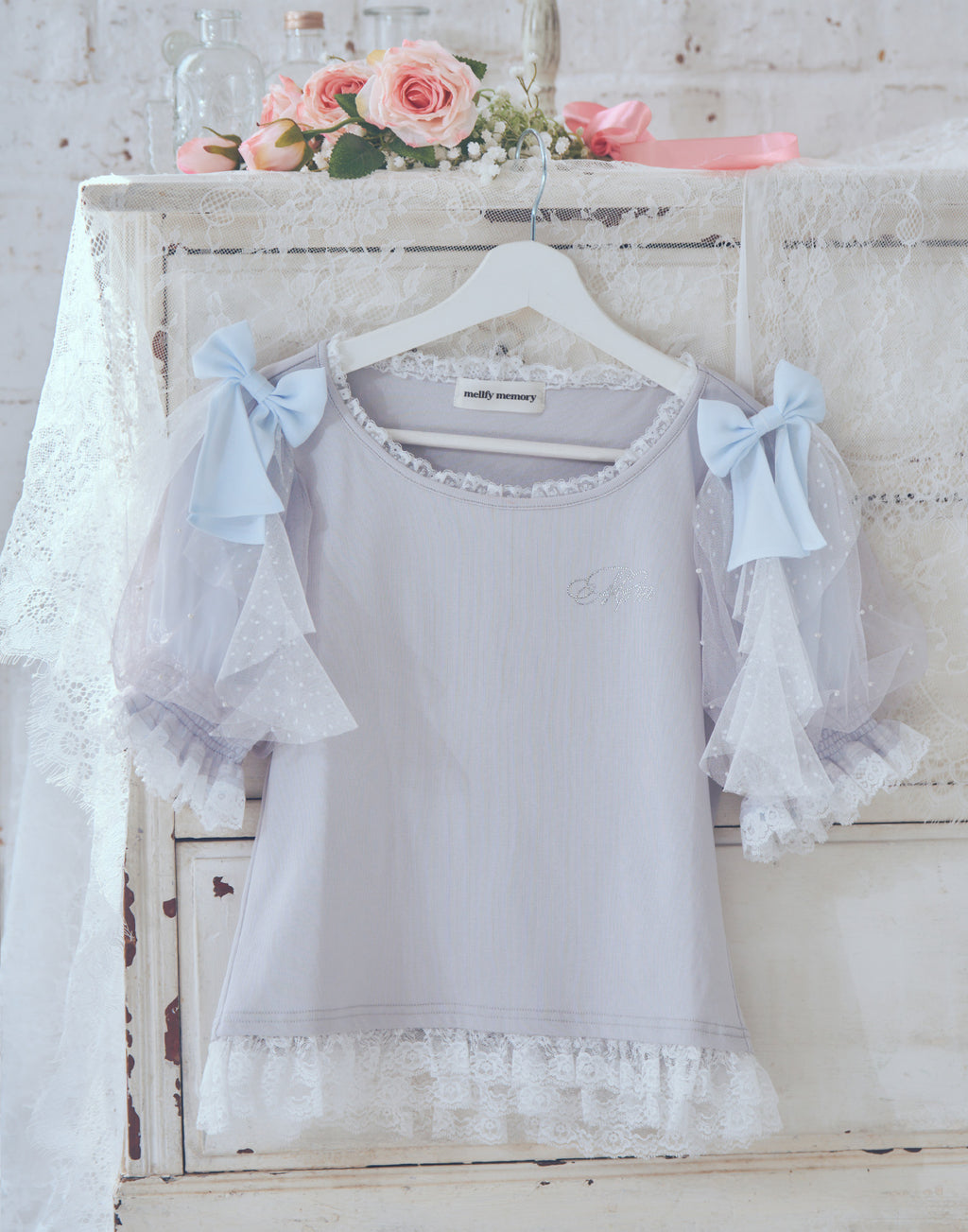 mellfy memory Melty ribbon puff tops