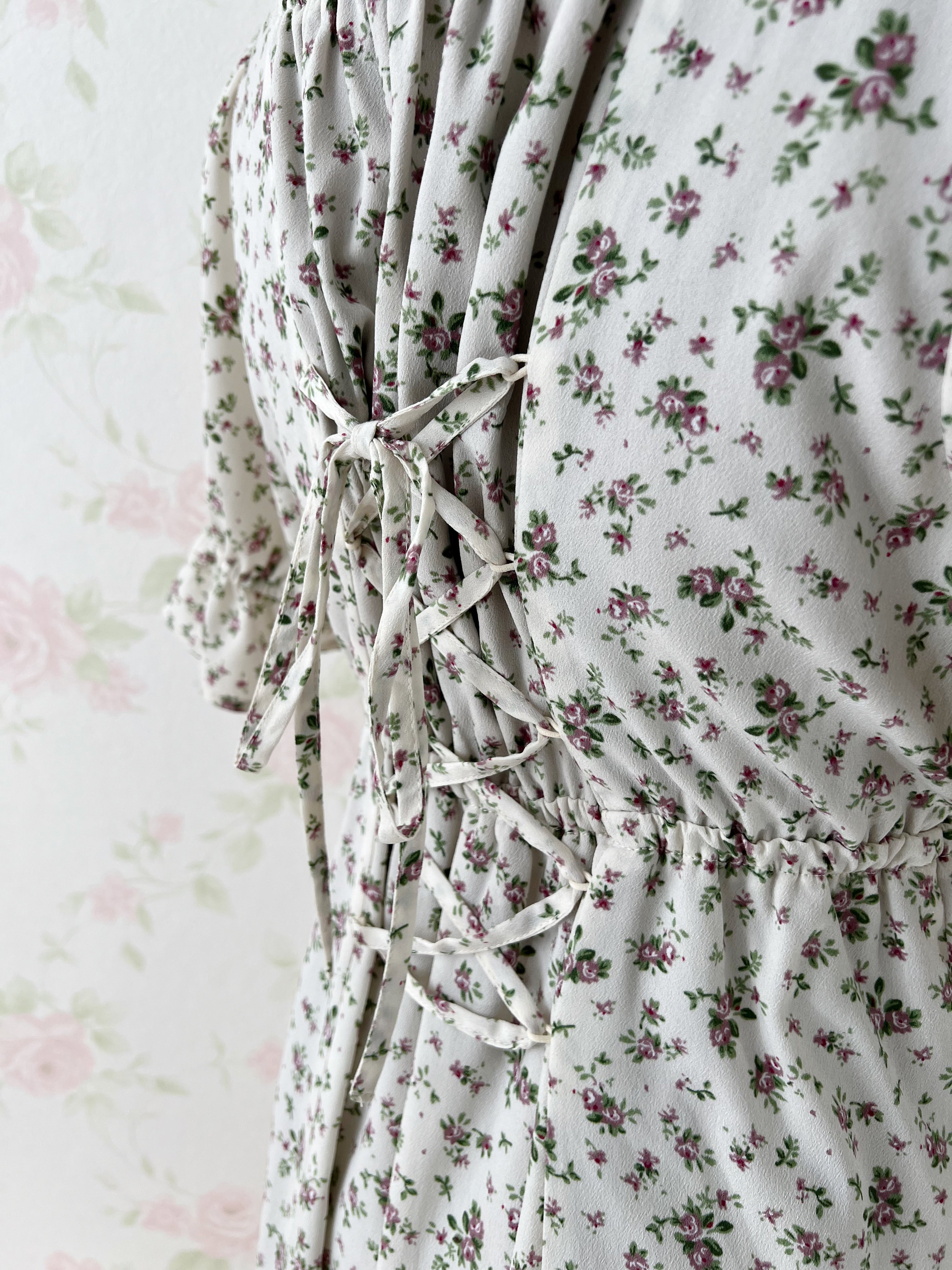 MAJESTIC LEGON Back Laced Up Prairie Dress