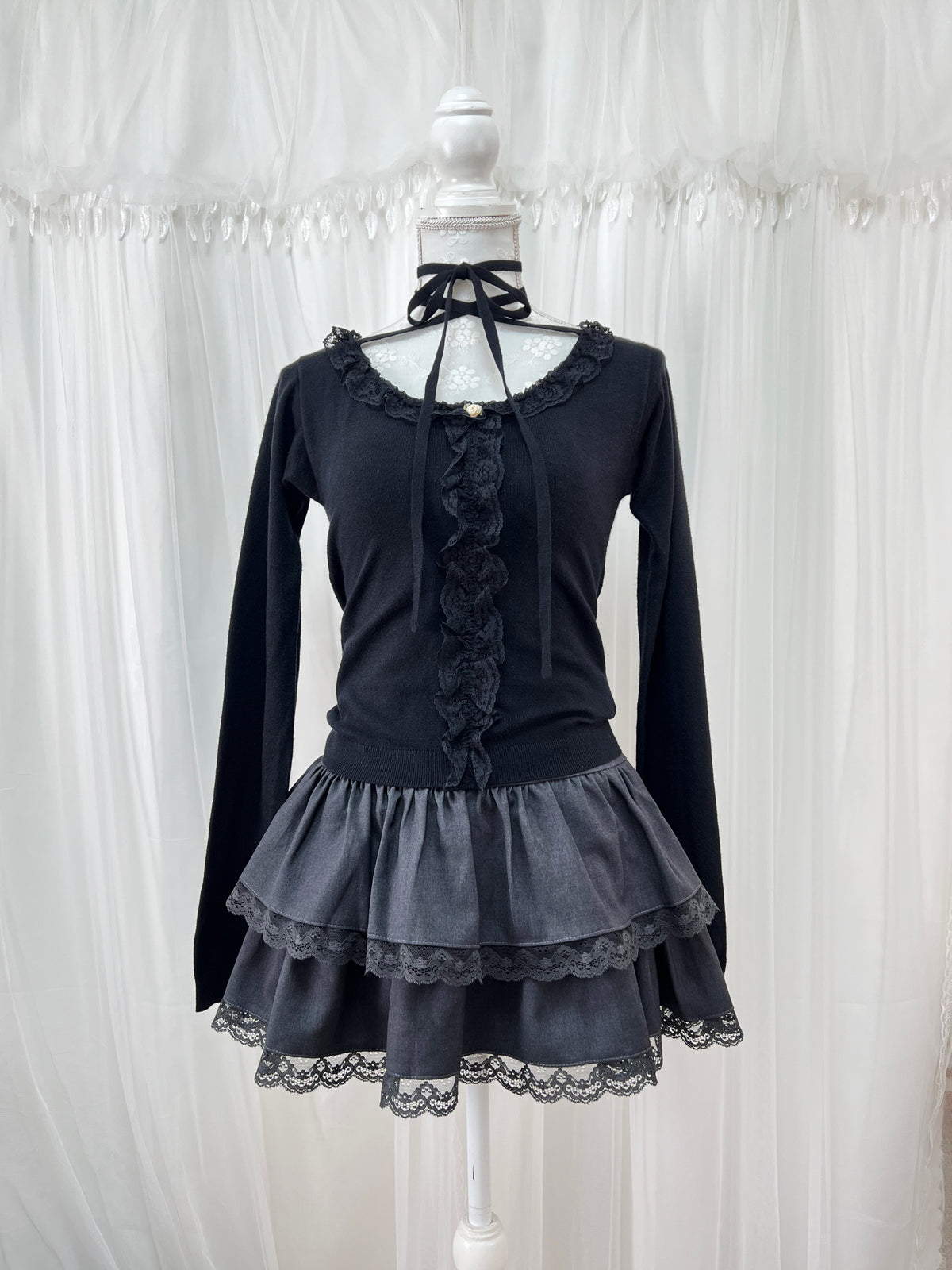 jouetie Choker Attached Top (Black)