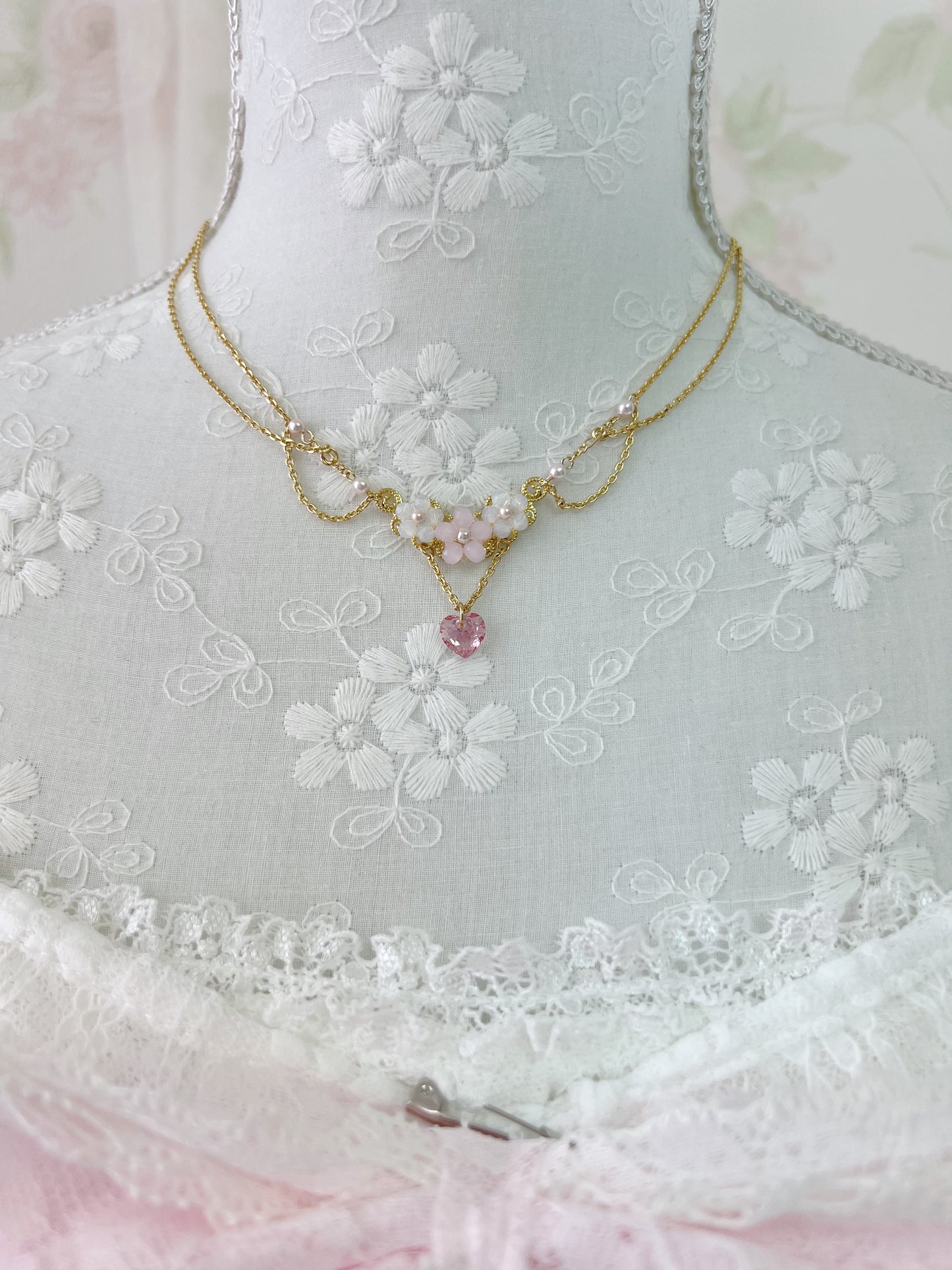 Kirallum Tokyo Kirakira Flower Prism Heart Necklace