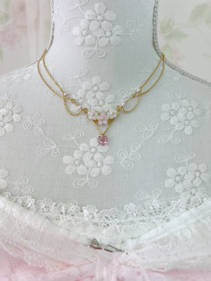 Kirallum Tokyo Kirakira Flower Prism Heart Necklace