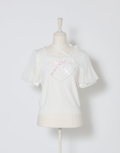 mellfy memory My love heart puff tops