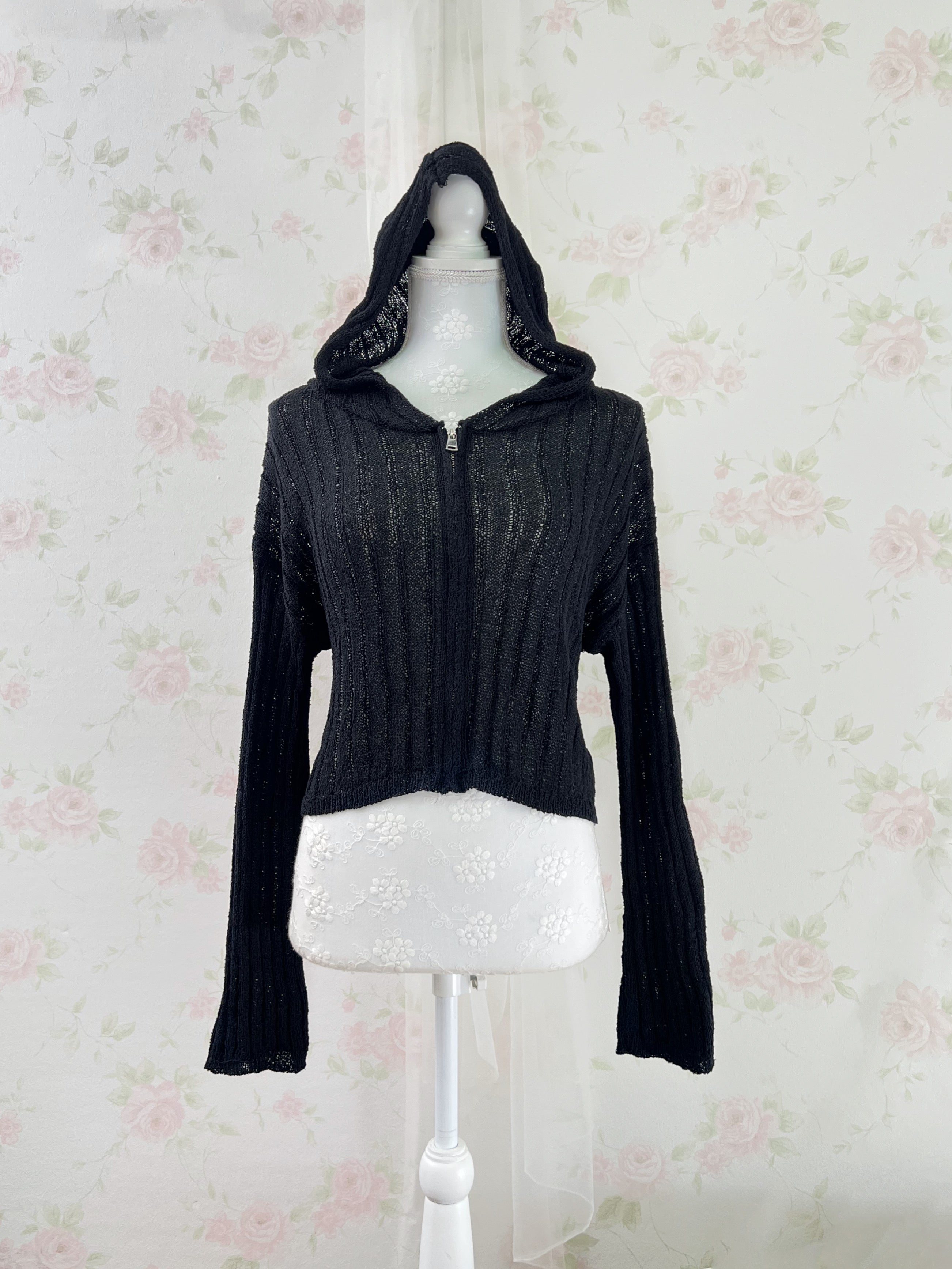Sheer Gyaru Hoodie (Black)