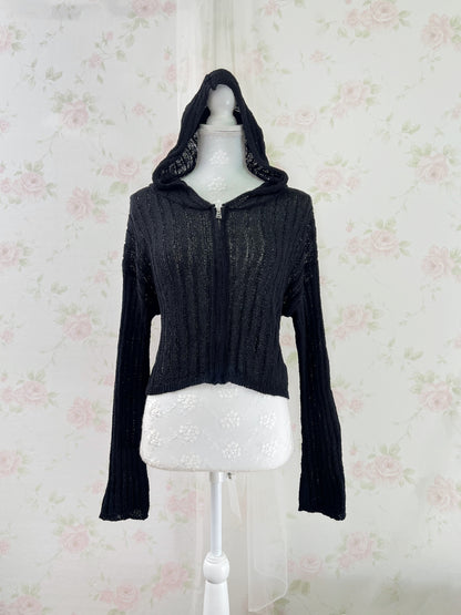 GRL Sheer Gyaru Hoodie (Black)