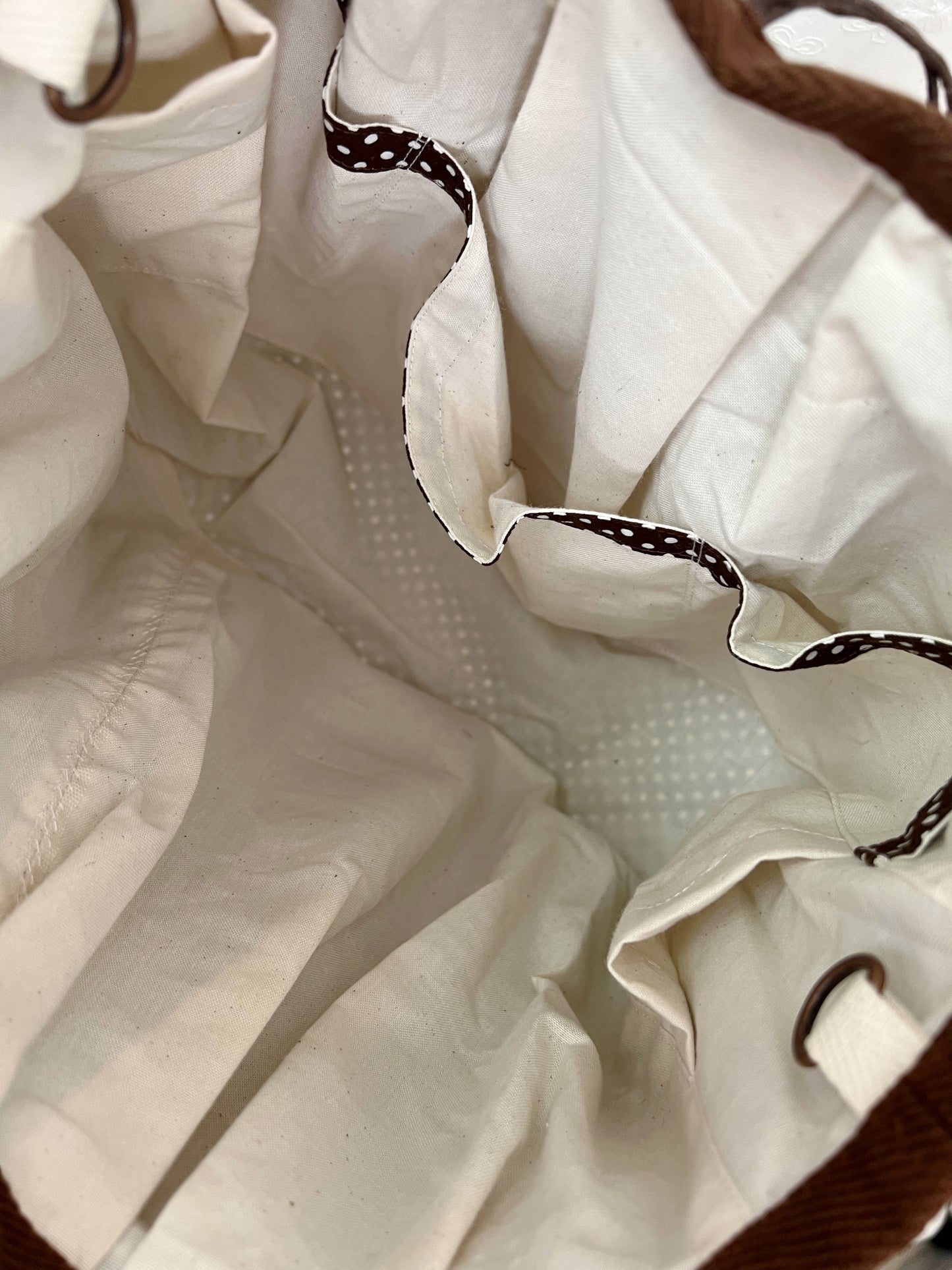 Kirallum Tokyo Handmade Polka Dot Balloon Bag (Chocolate)