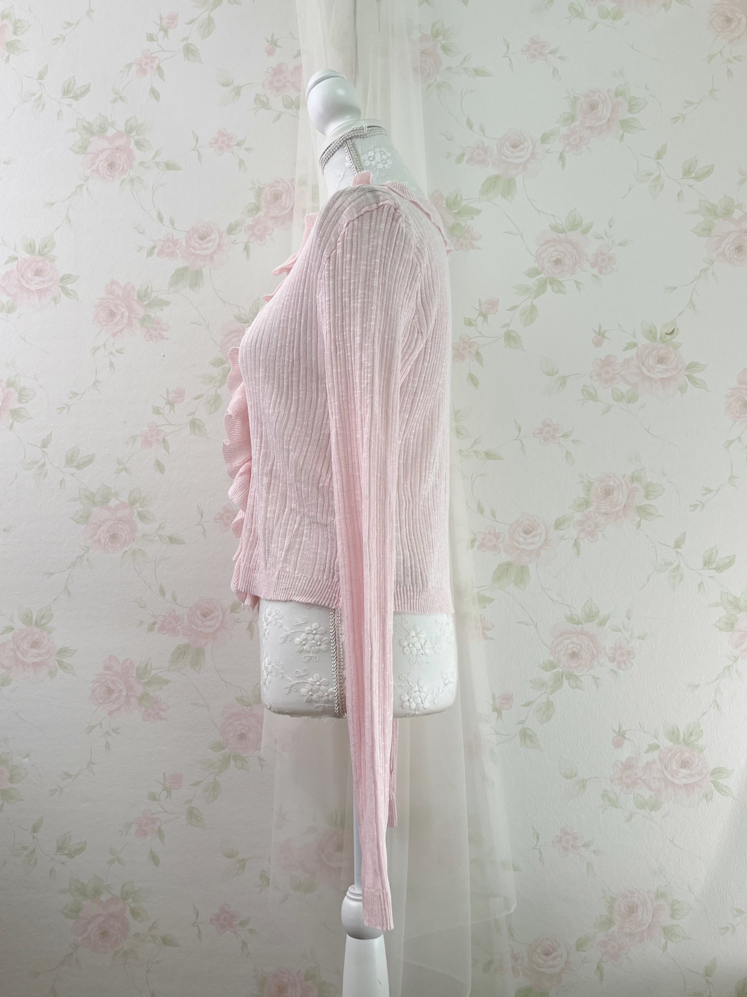 Ruffled Shoujo Cardigan (Pink)