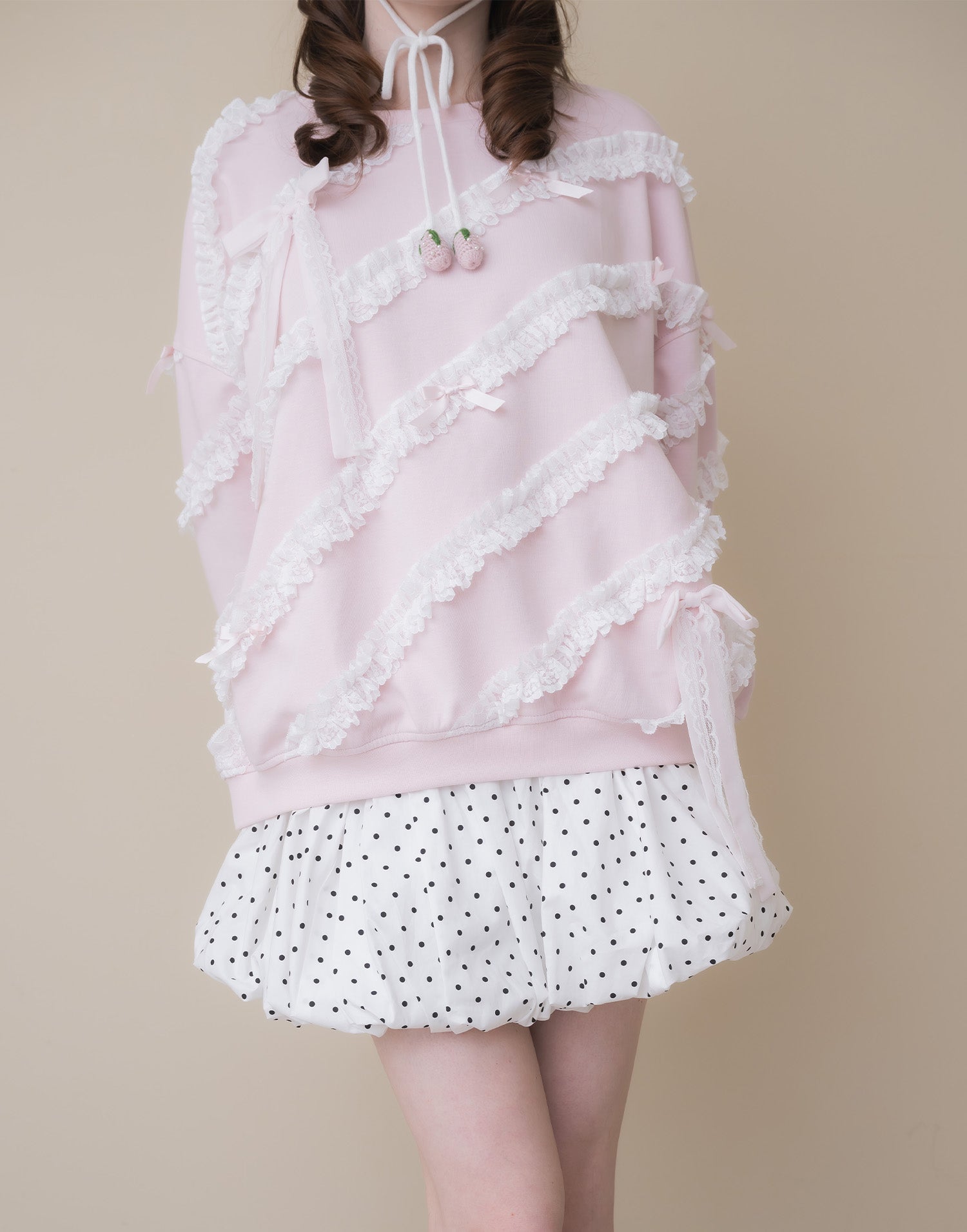 Lolime lacy balloon skirt