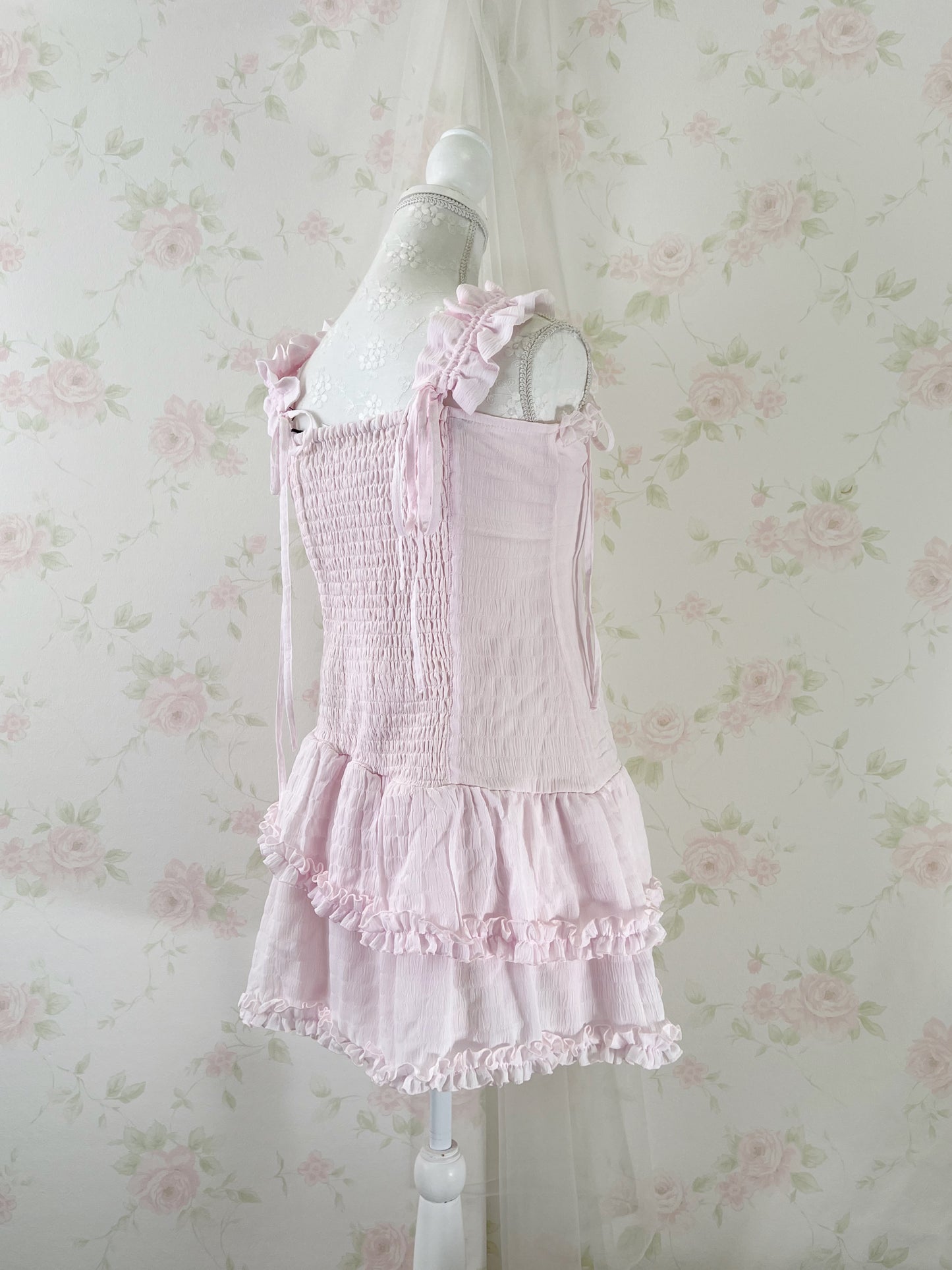 Olive des Olive Ruffled Strap Camisole Tunic (Pink)