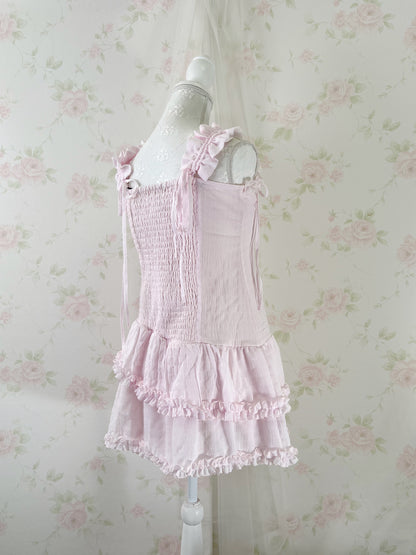 Olive des Olive Ruffled Strap Camisole Tunic (Pink)