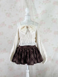 Cardigan Moe Sleeve Camisole Set (Ivory)