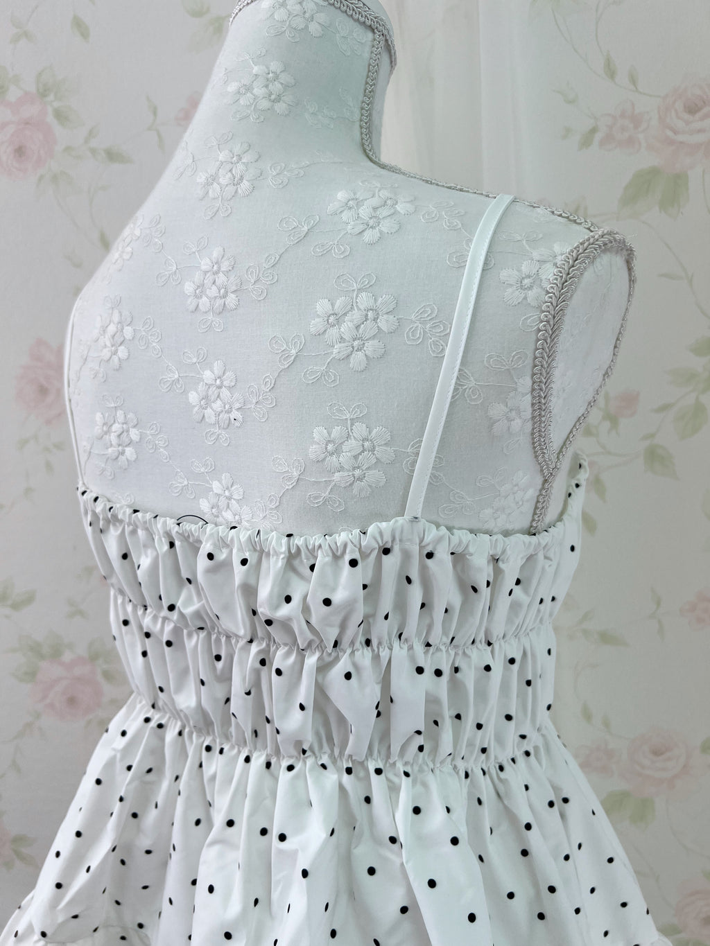 Coca Polka Dot Crispy Fabric Dress