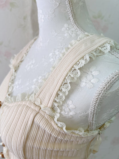 ROJITA Back Bow Bustier (Ivory)