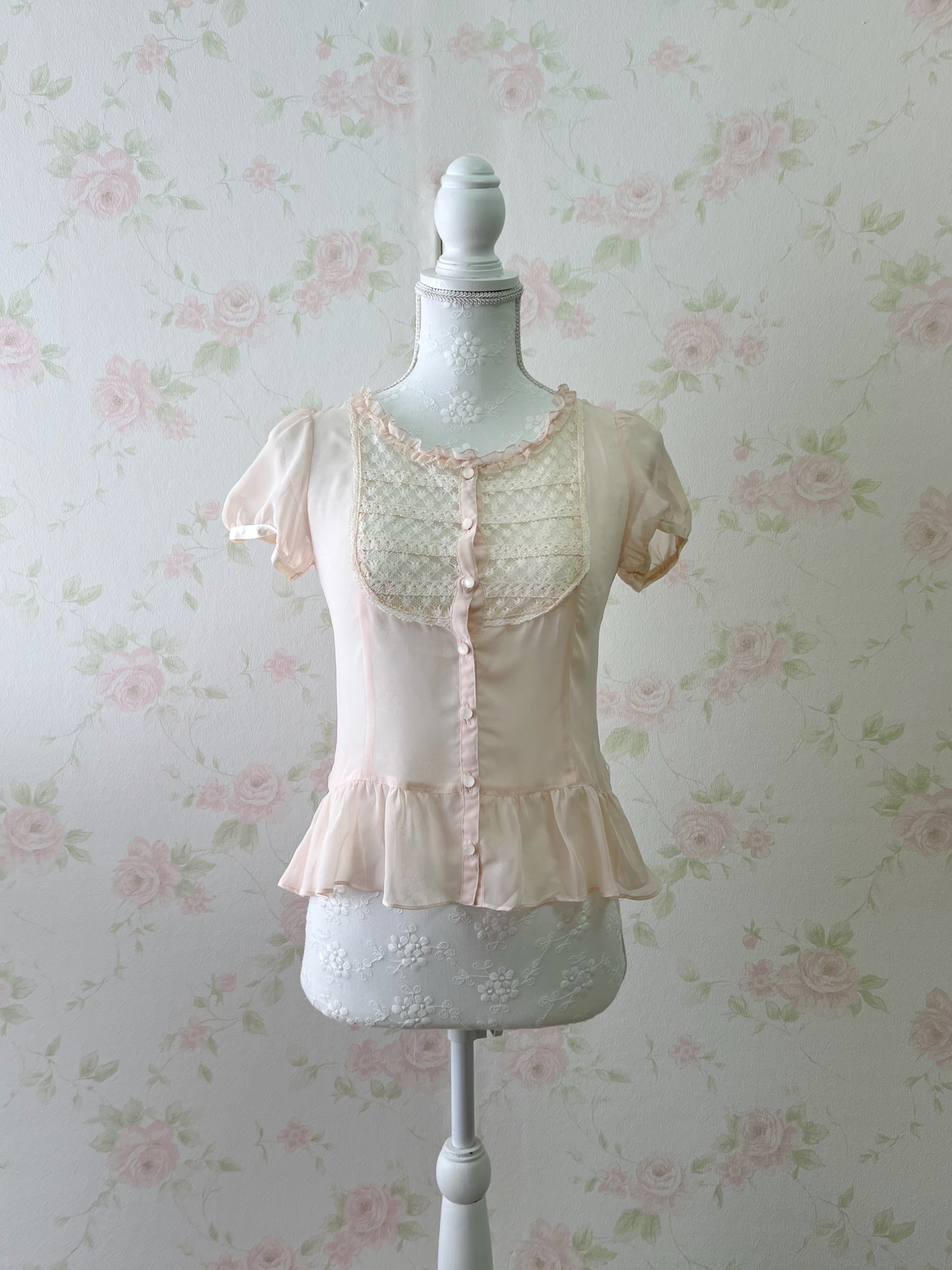 LAISSE PASSÉ Peplum Blouse (Pink)