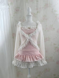 (Pre-order) passion room Frilled Cardigan (White)