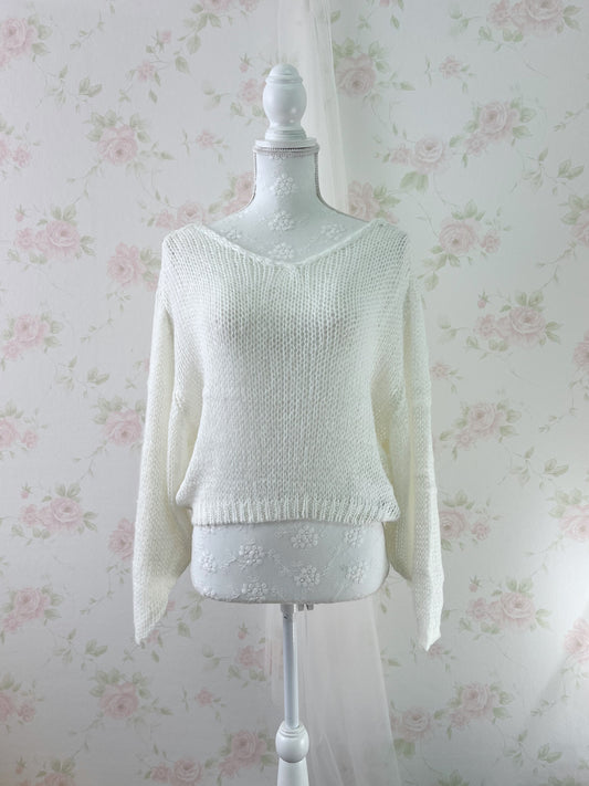 GRL Soft Loose Gyaru Sweater (Ivory)