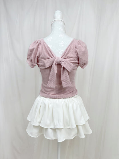 (16% OFF) GRL Back Bow Shoujo Top (Pink)