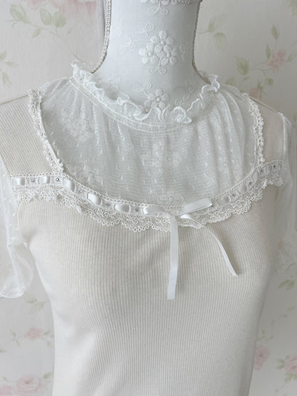 axes femme Tulle Sleeved Top