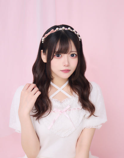 mellfy memory My Love Jewel & ribbon Hair Band