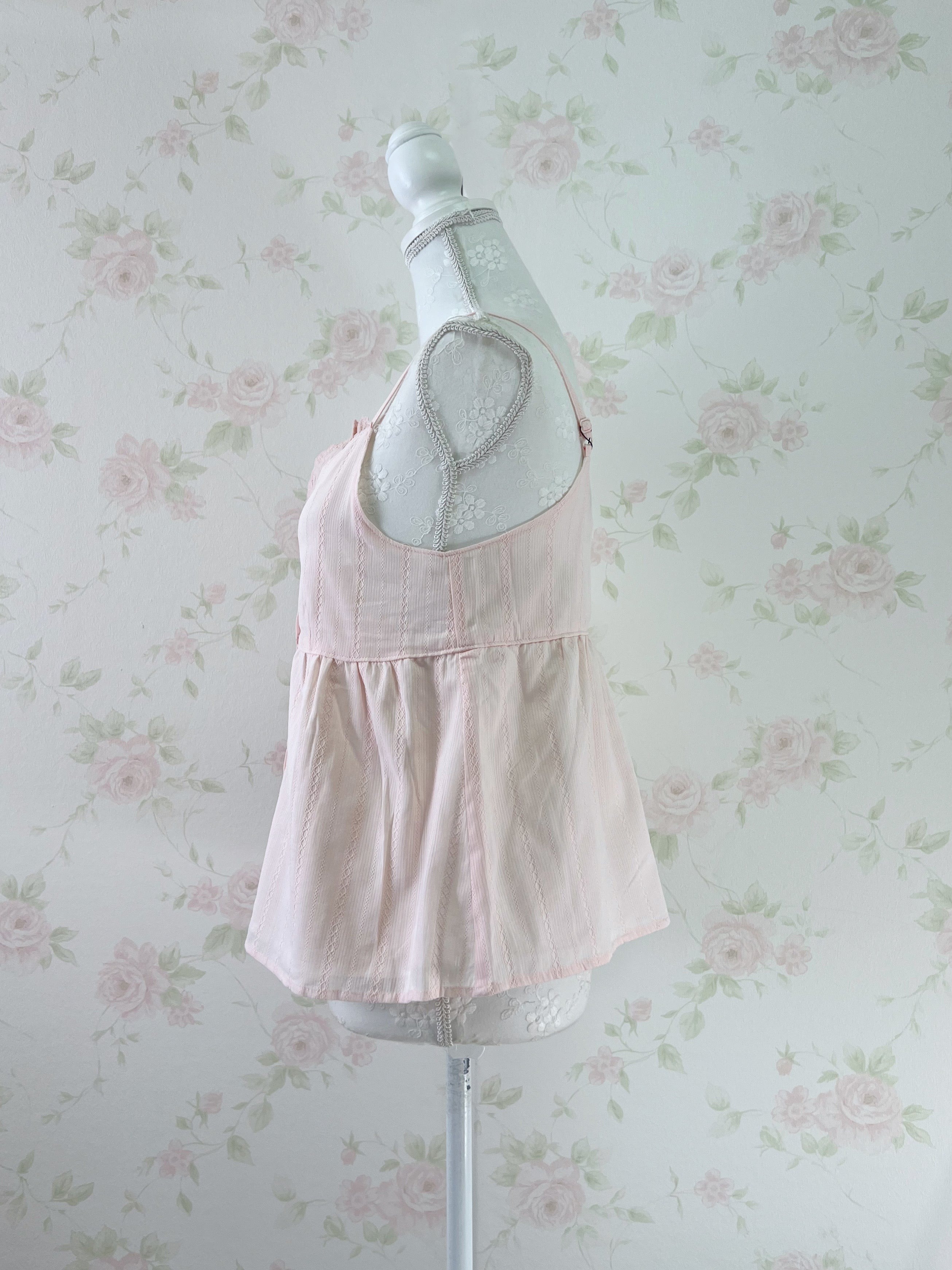 Lace Shoujo Lace Cotton Camisole (Pink)