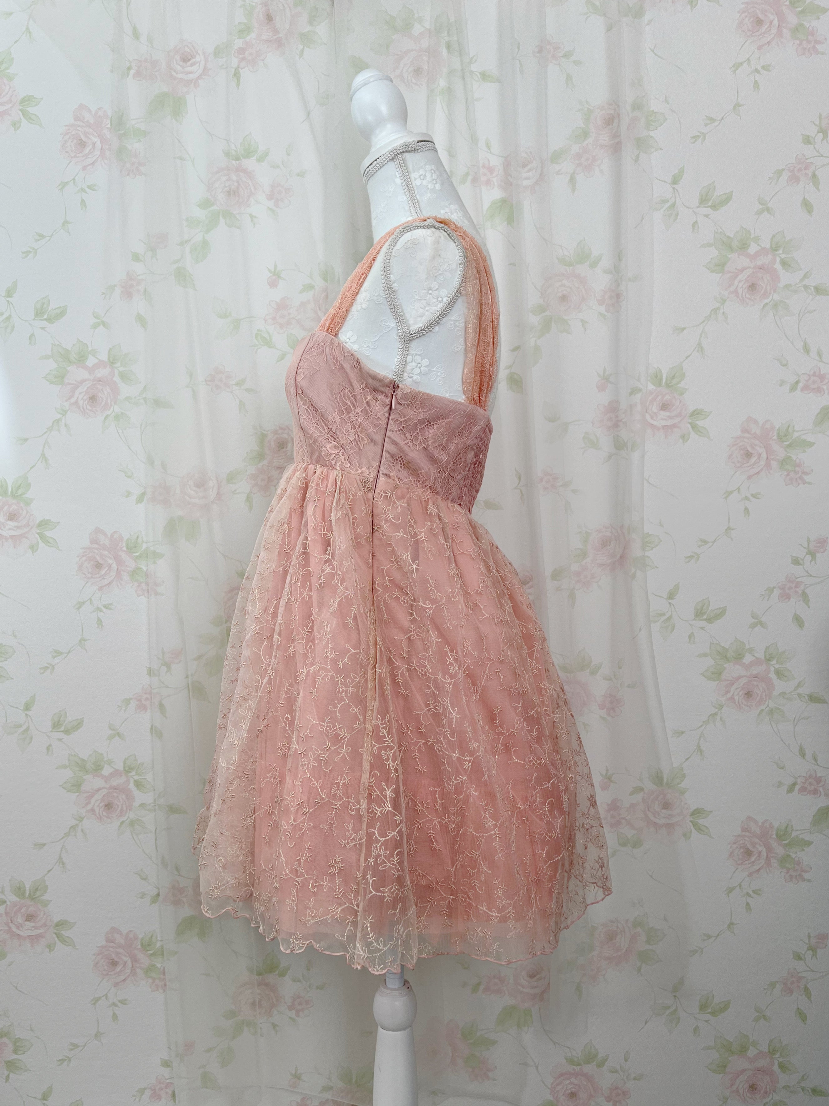 MERCURYDUO Floral Embroidery Lace Dress