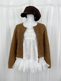 Olive des Olive Suede Ruffled Jacket