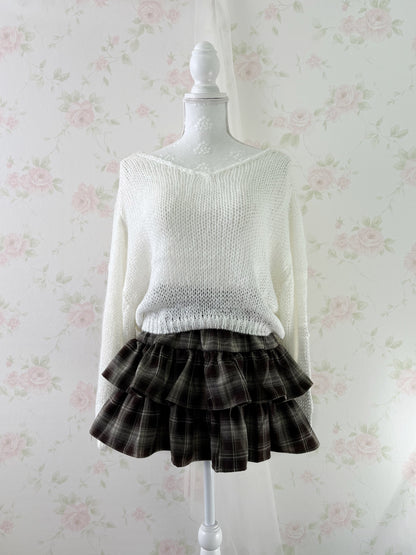 GRL Soft Loose Gyaru Sweater (Ivory)