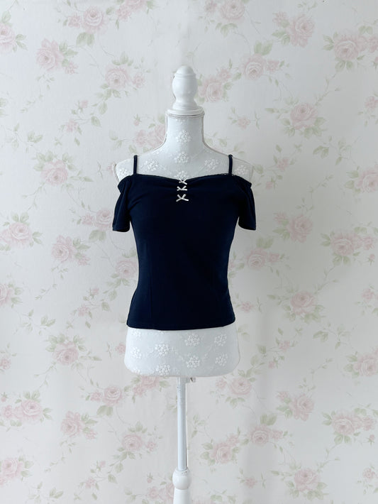 Ank Rouge Strapped Short Top (Navy)