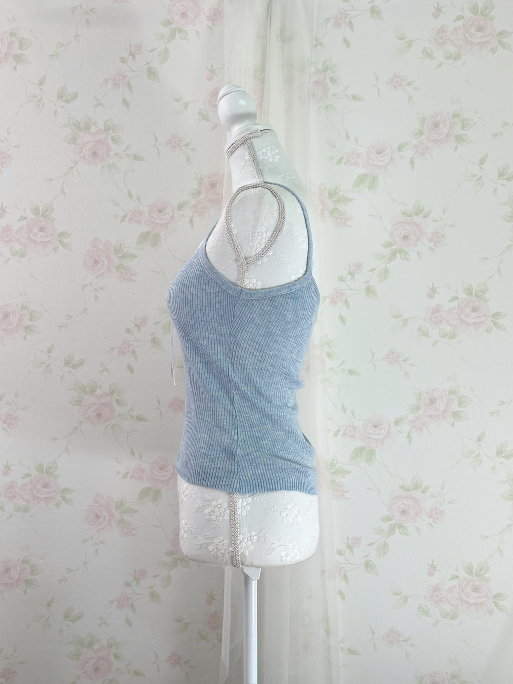 Lacy Cardigan Camisole Set (Angelic Blue)