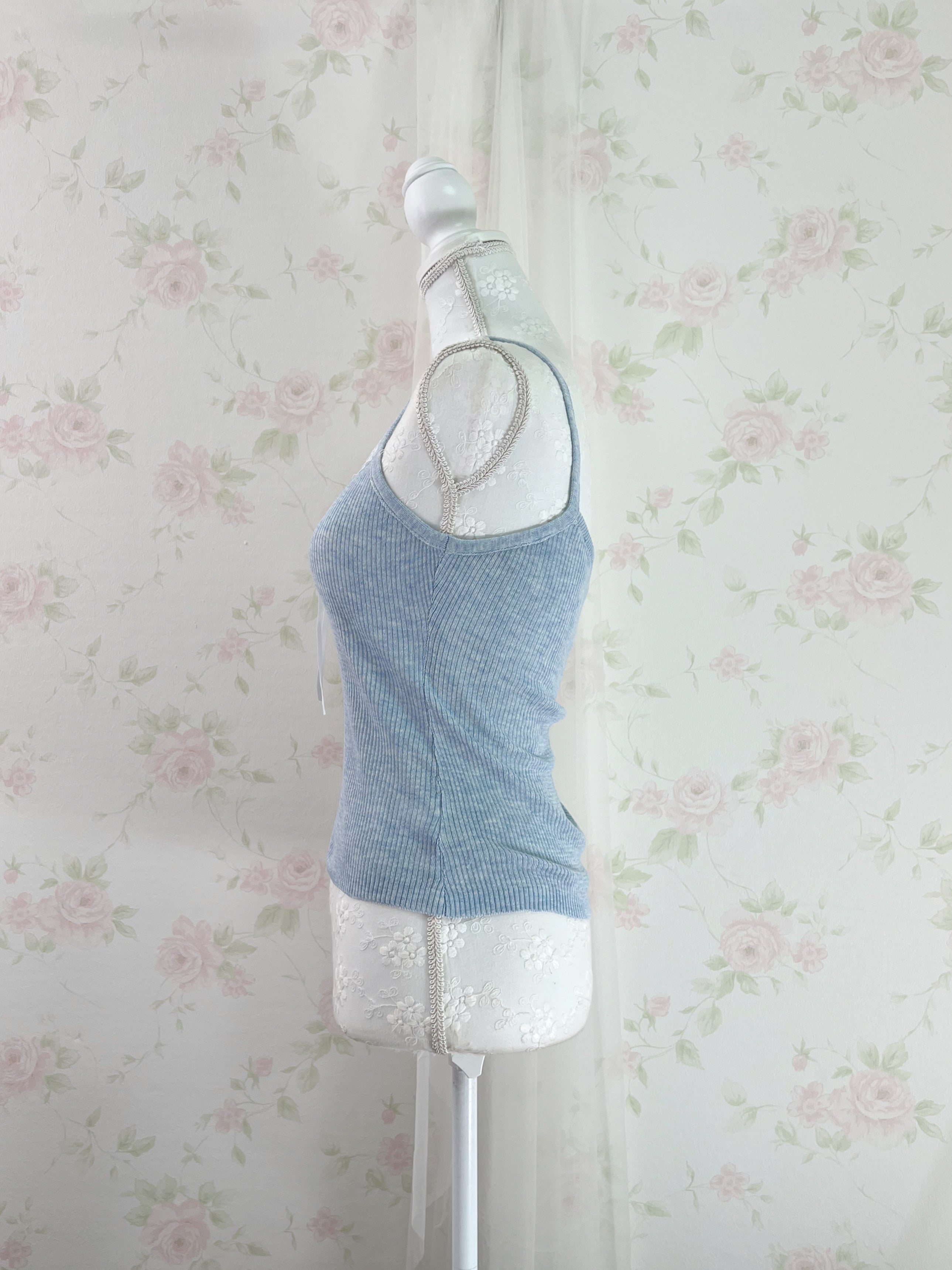 Lacy Cardigan Camisole Set (Angelic Blue)