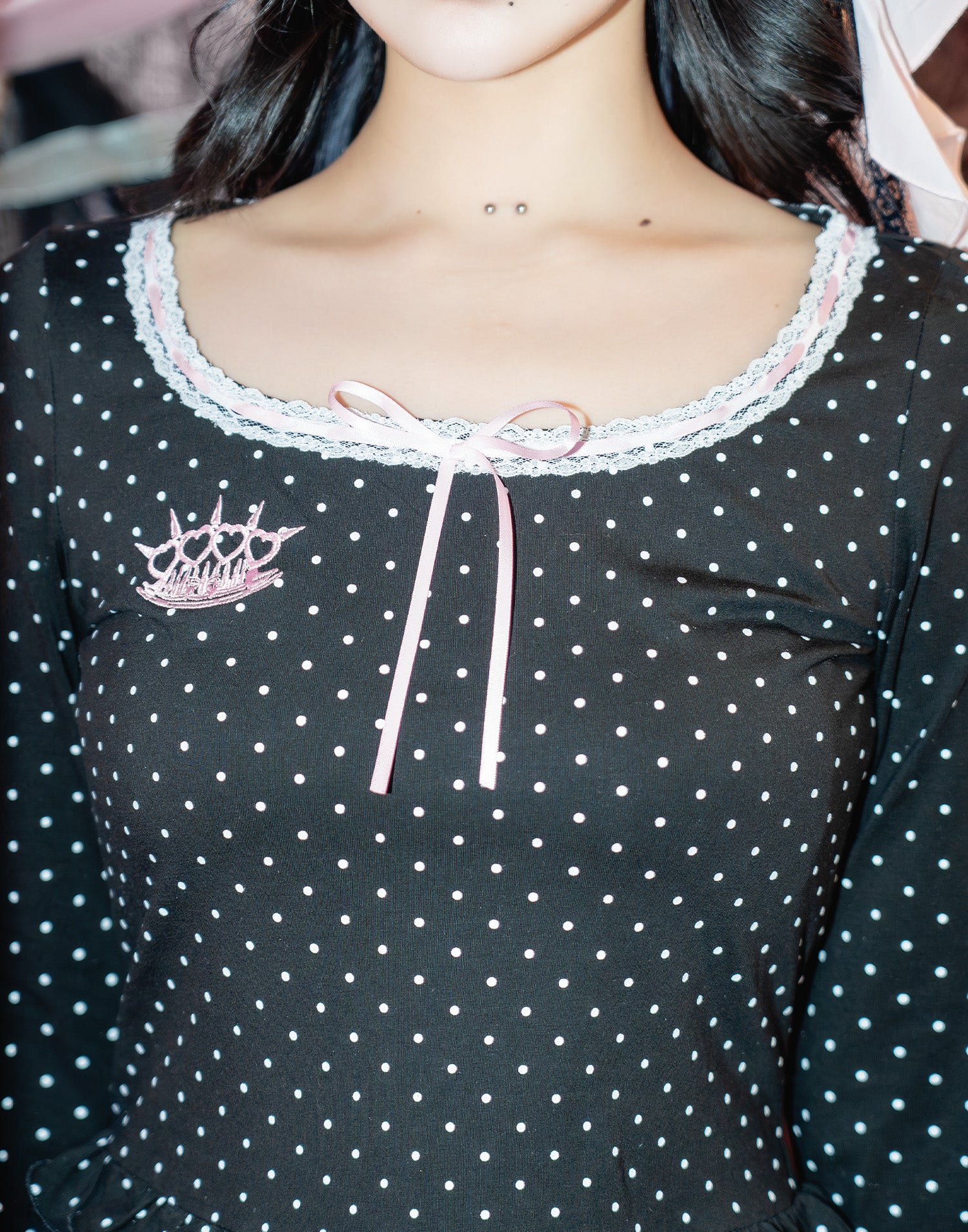 AVENCHUMU Brass knuckle long sleeve frill tops
