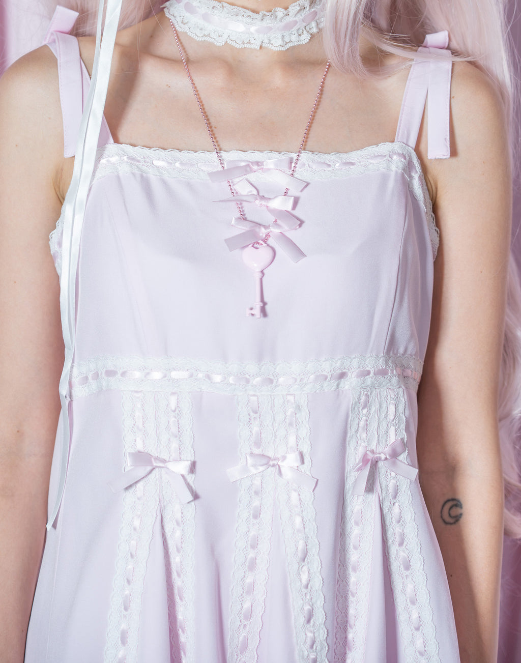 AVENCHUMU Ribbon belt lace and ribbon bad girl one piece