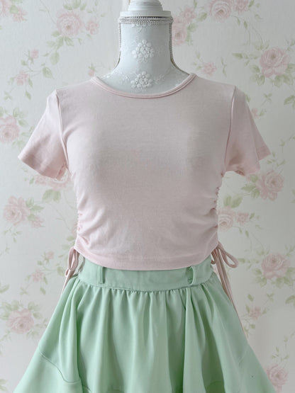 Side String Short Girly T-Shirt