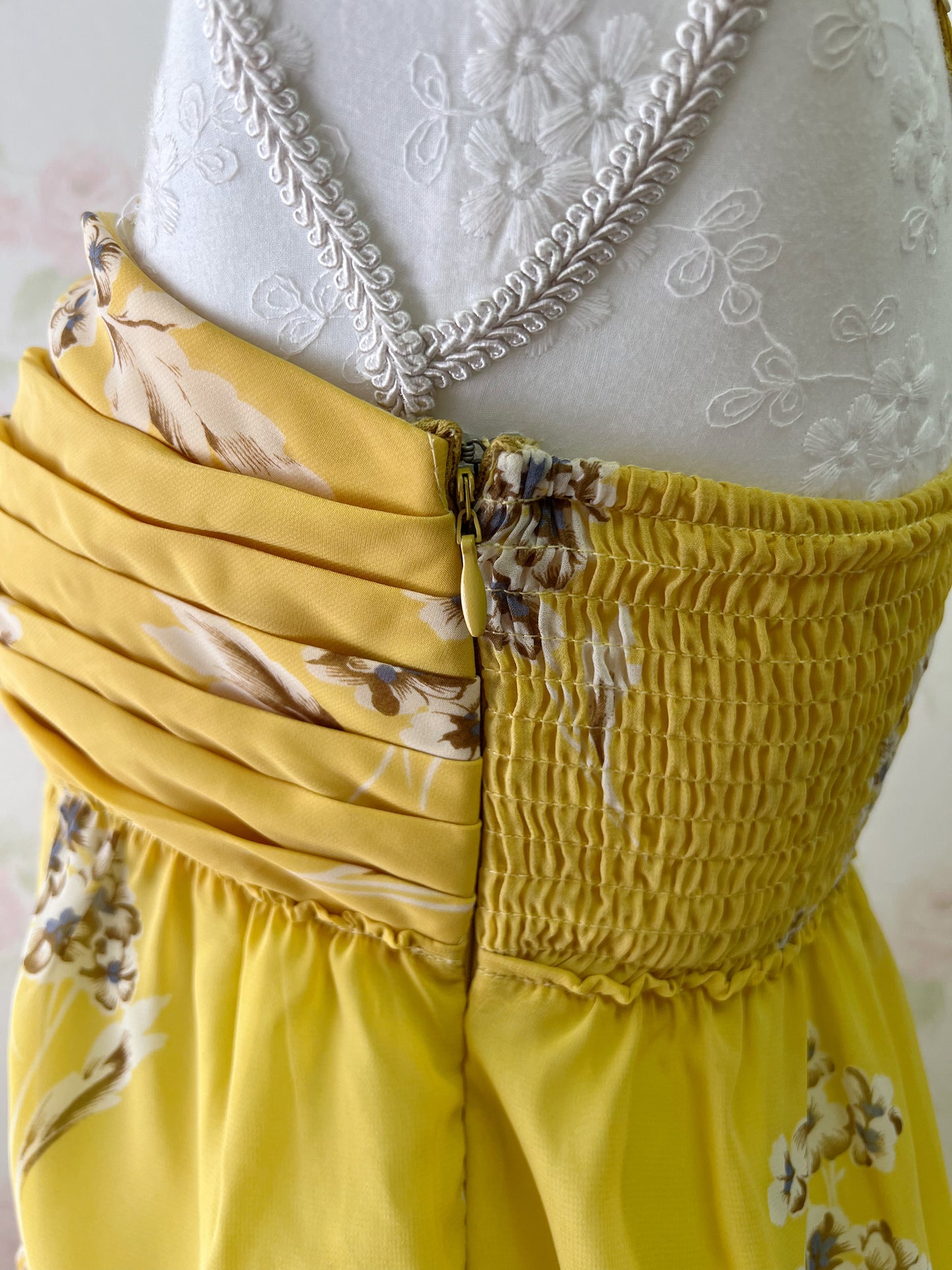 MERCURYDUO Chiffon Camisole Dress (Yellow)