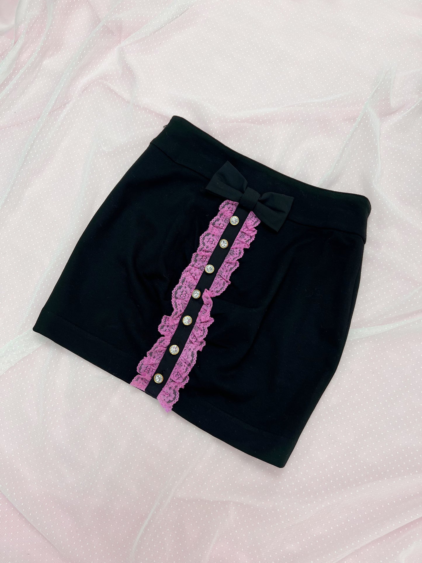 MA*RS Crystal Button Gyaru Tight Skirt