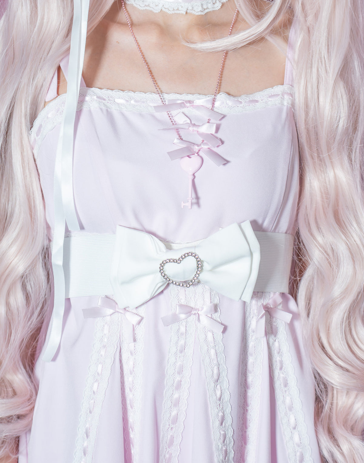 AVENCHUMU Ribbon belt lace and ribbon bad girl one piece