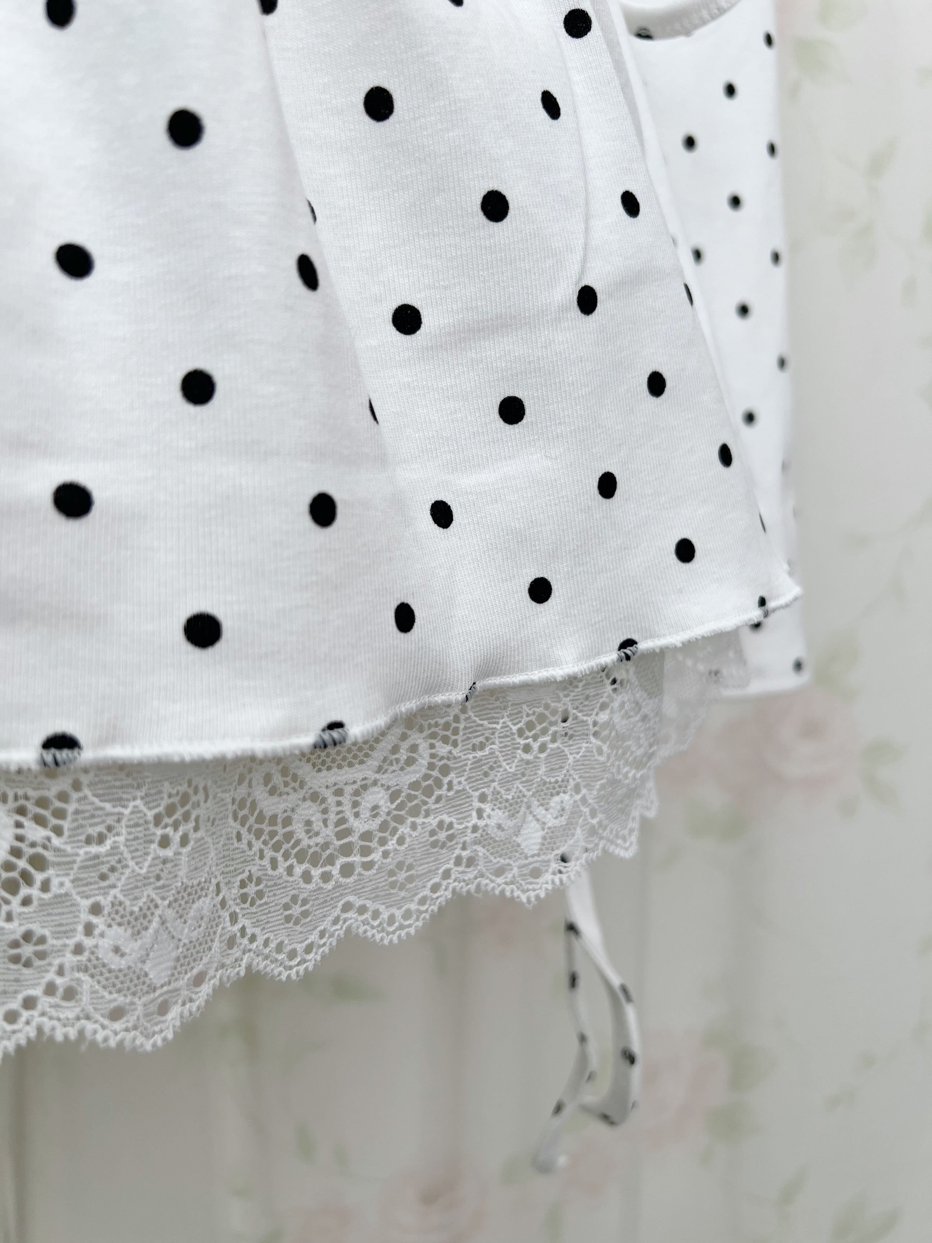 Halter Neck Polka Dot Tunic Top (White)