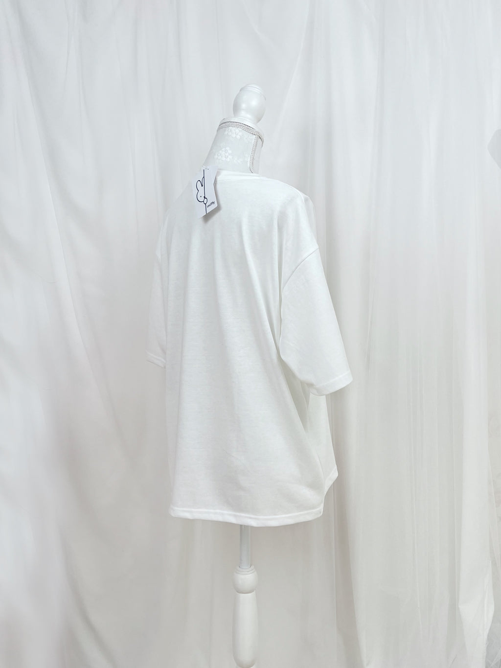 miffy Sleeve Face Print T-Shirt (White)