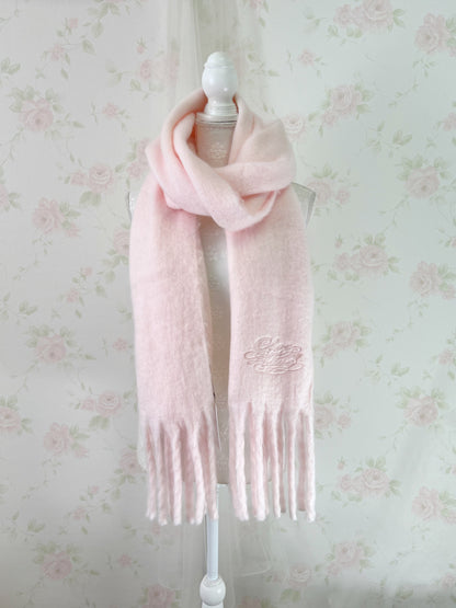 Olive des Olive Logo Embroidery Marshmallow Scarf (Pink)
