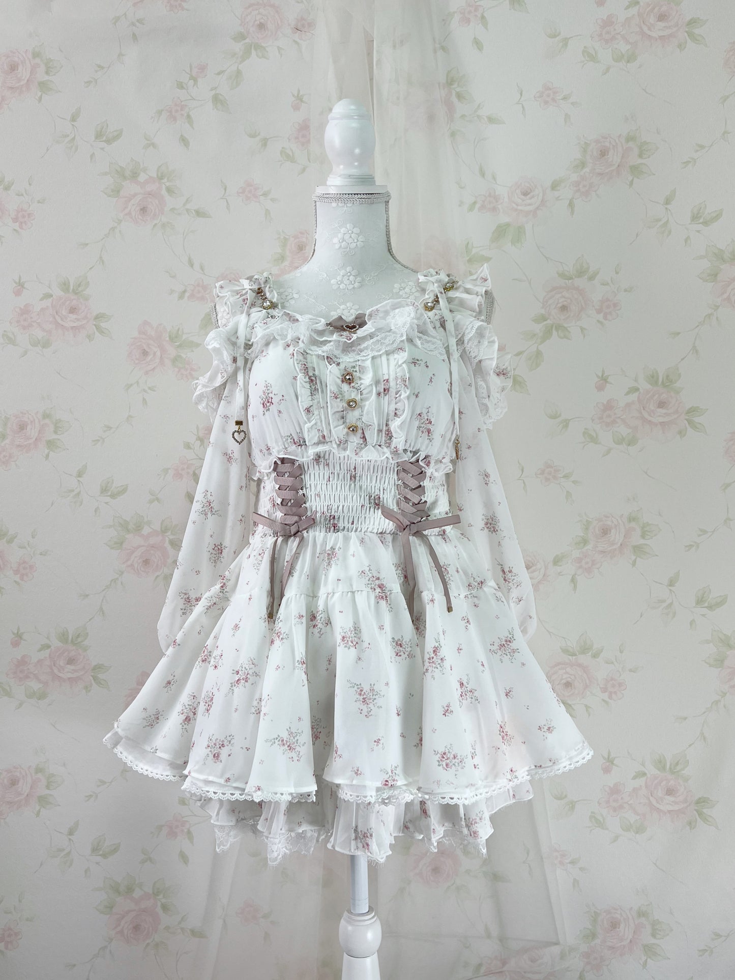 LIZ LISA Petite Floral Himekaji Tunic&Sukapan Set Up