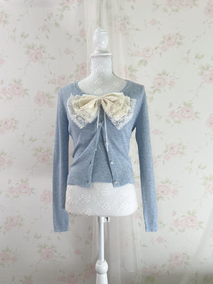 GRL Lacy Cardigan Camisole Set (Angelic Blue)