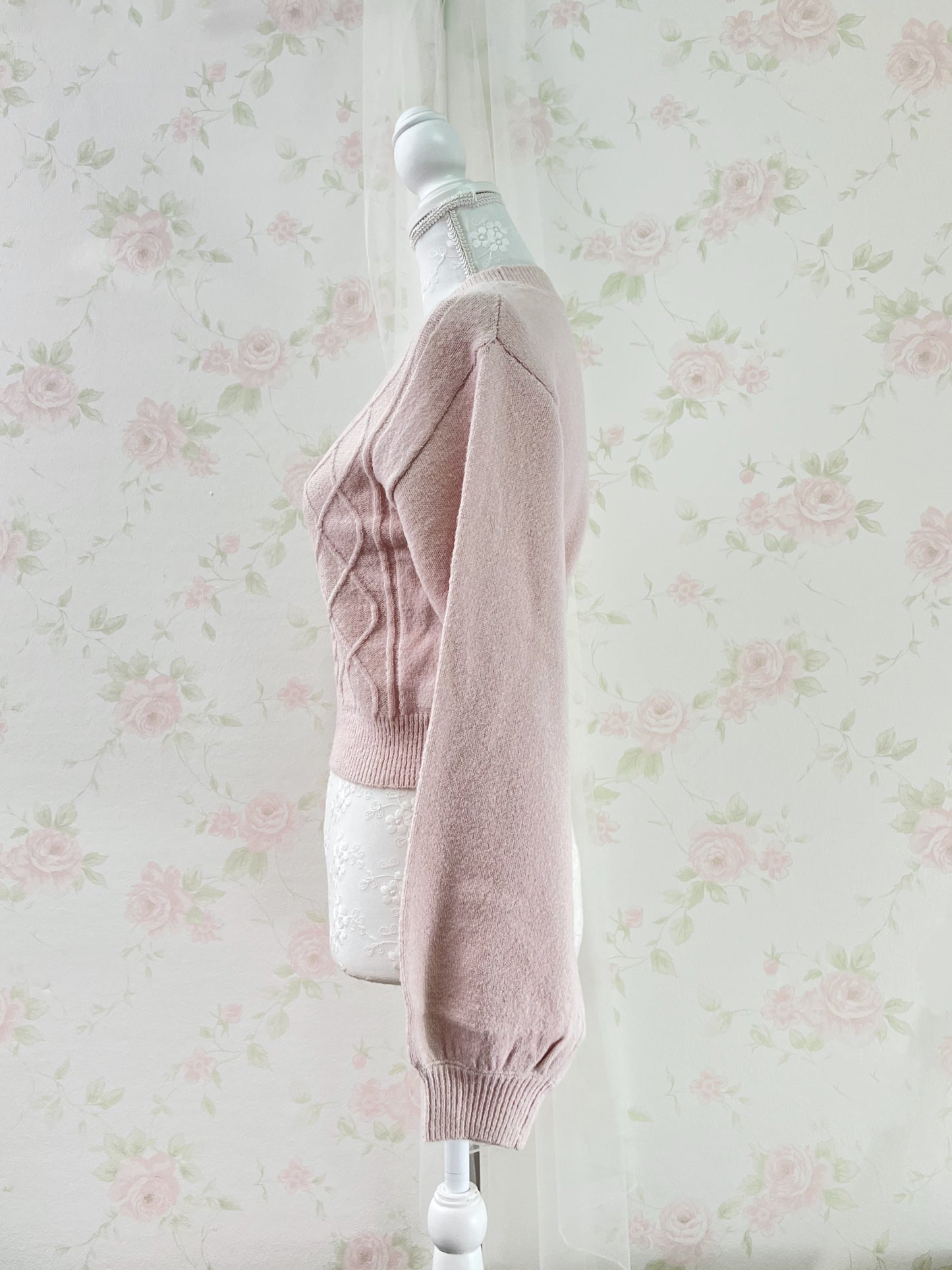 GRL Heart Cutout Sweater (Pink)