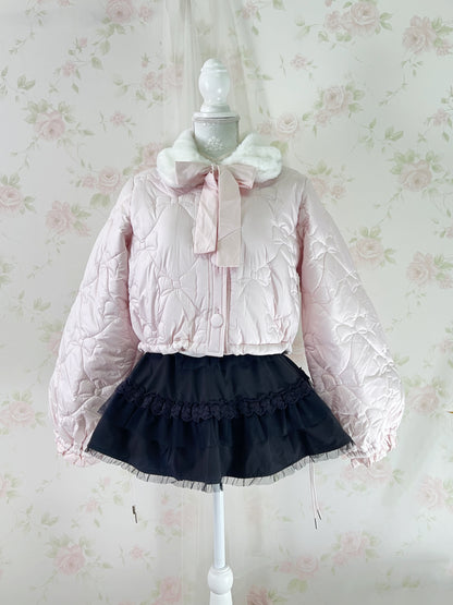 Honey Cinnamon Ribbon Quilting Jacket (Pink)