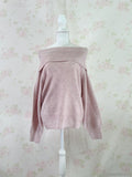 Honeys Off Shoulder Soft Knit Top (Sweet Pink)