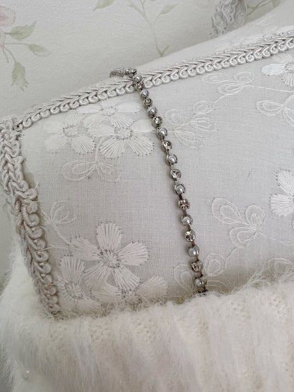 one after another NICE CLAUP Off Shoulder Pearl Sweater (Ivory)