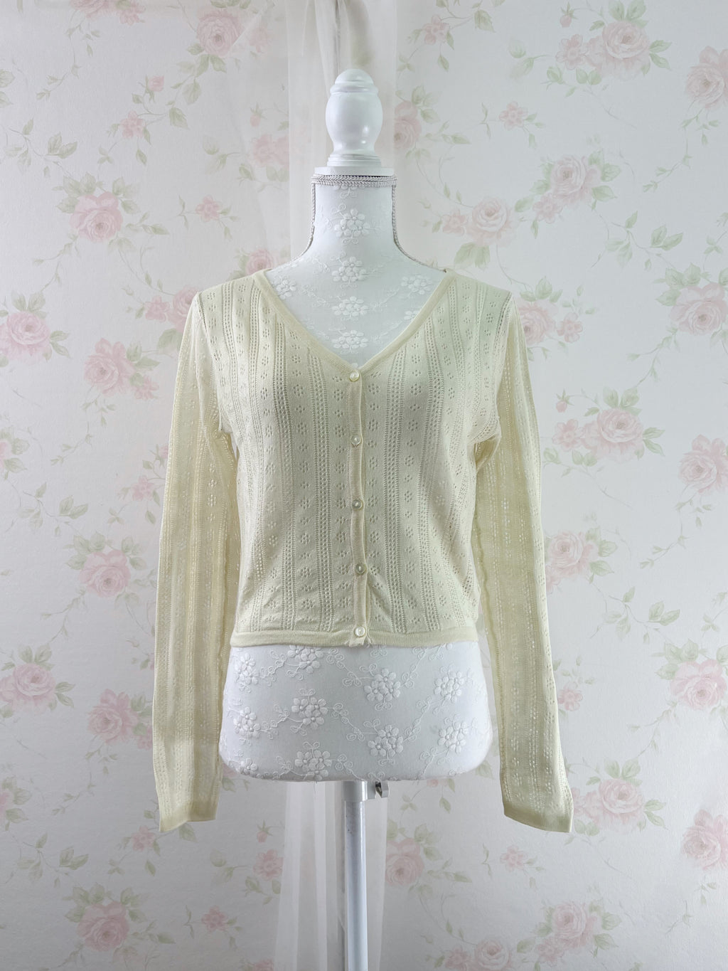 V Neck Shoujo Cardigan (Butter Yellow)