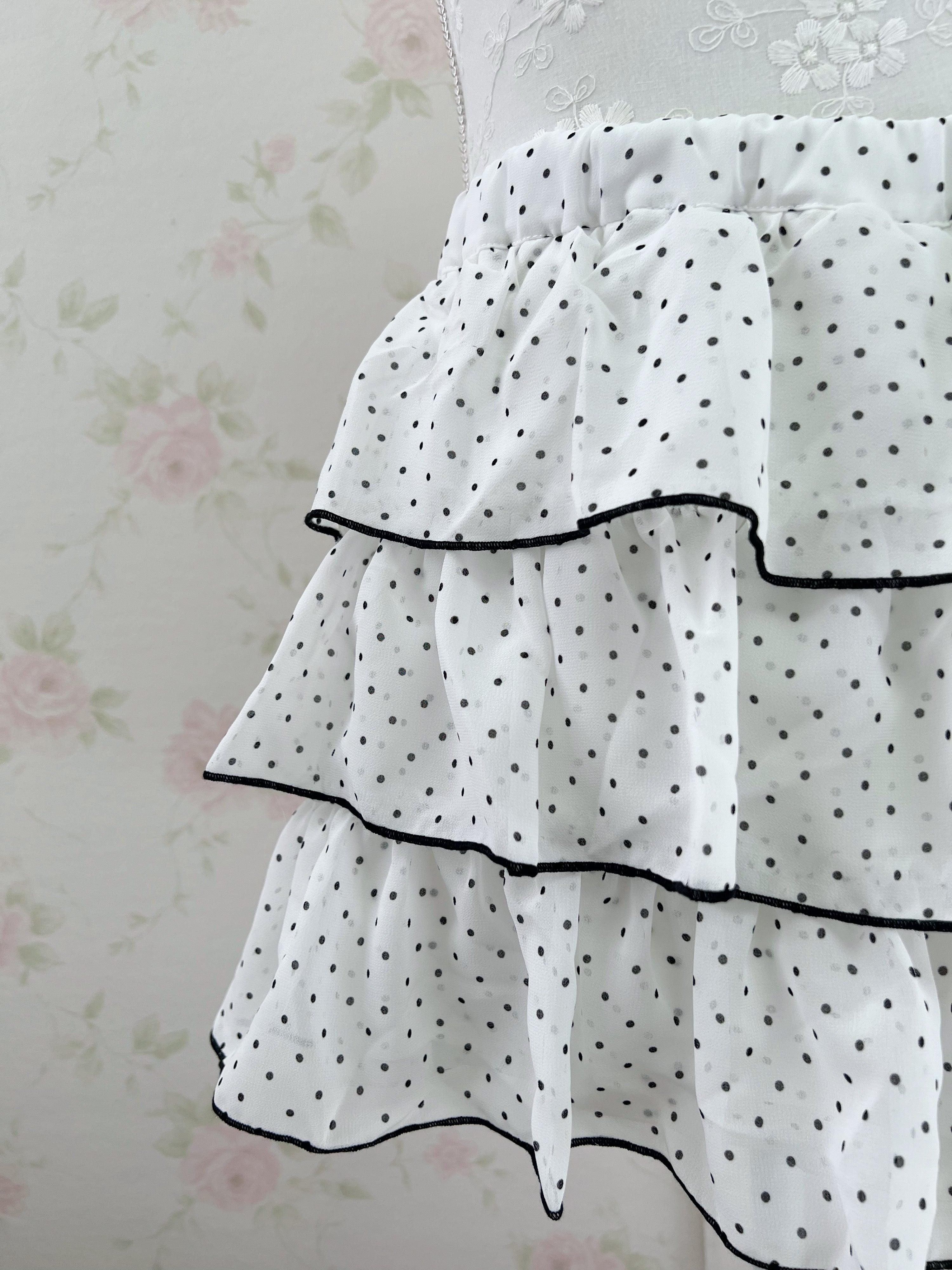 Polka Dot Layered Sukapan(White)