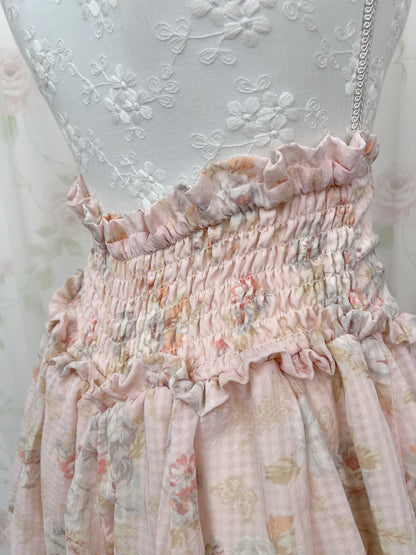 LIZ LISA High Waist Chiffon Floral Skirt