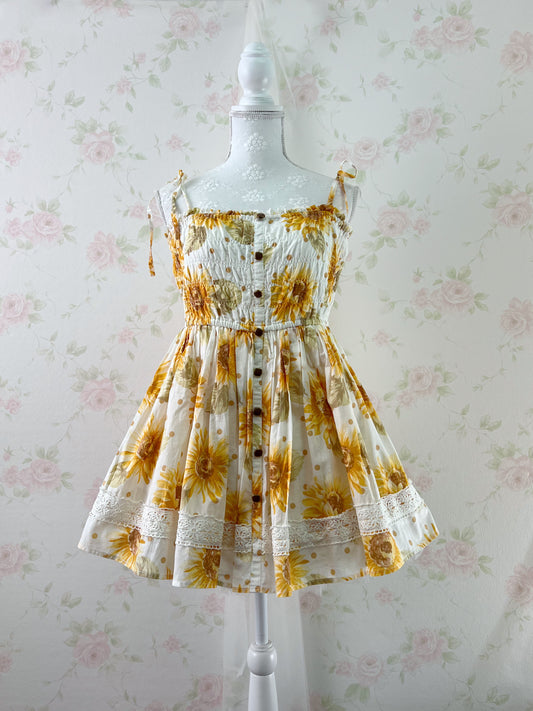 LIZ LISA Sun Flower Cotton Summer Short Dress