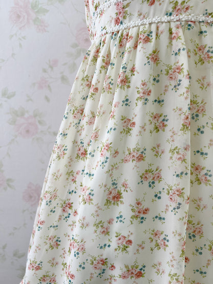 L’EST ROSE Halter Neck Floral Dress (Butter Yellow)
