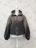 LAGUA GEM Cotton Hoodie Gradation Jacket (Brown)